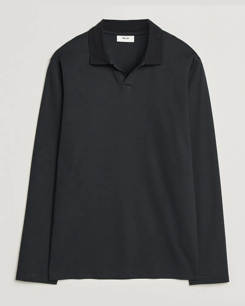 NN 07 Paul Long Sleeve Polo Deep Navy Blau