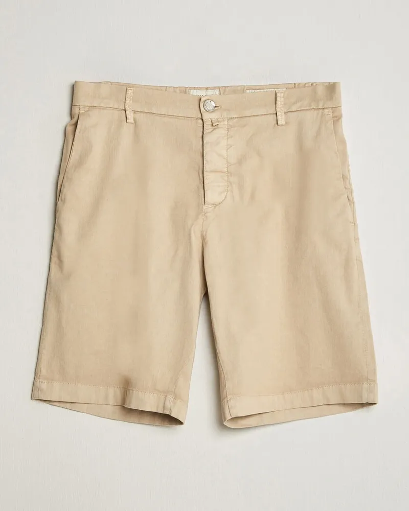 Jacob Cohën George Stretch Linen Shorts Beige Beige