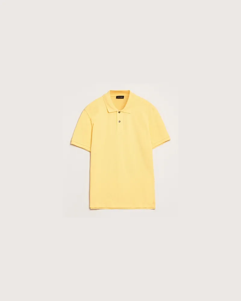 Oscar Jacobson Alex Cotton Polo Yellow Gelb