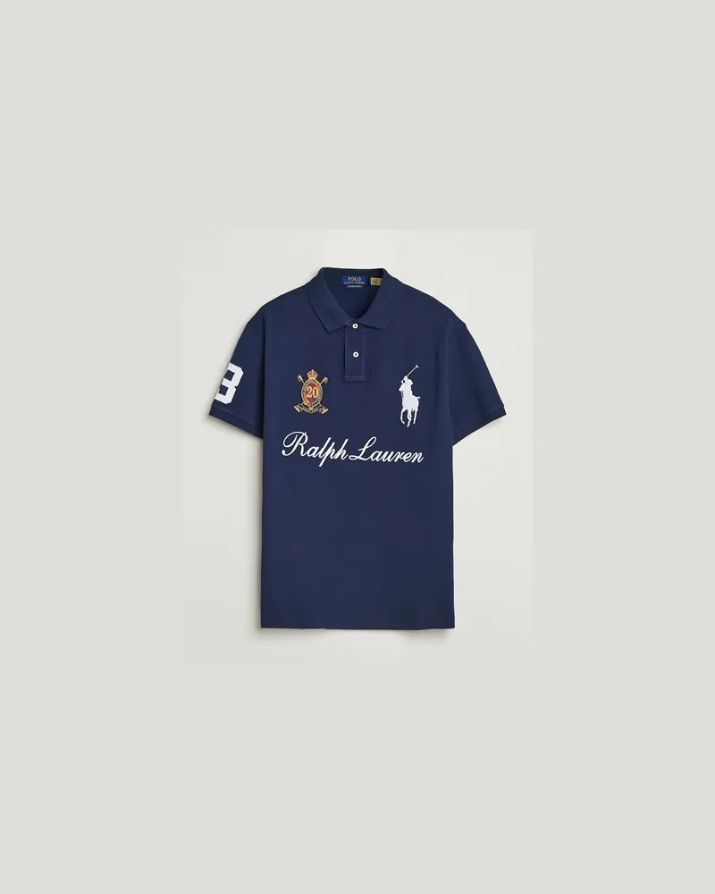 Ralph Lauren Custom Slim Fit Big Pony Polo Cruise Navy Blau