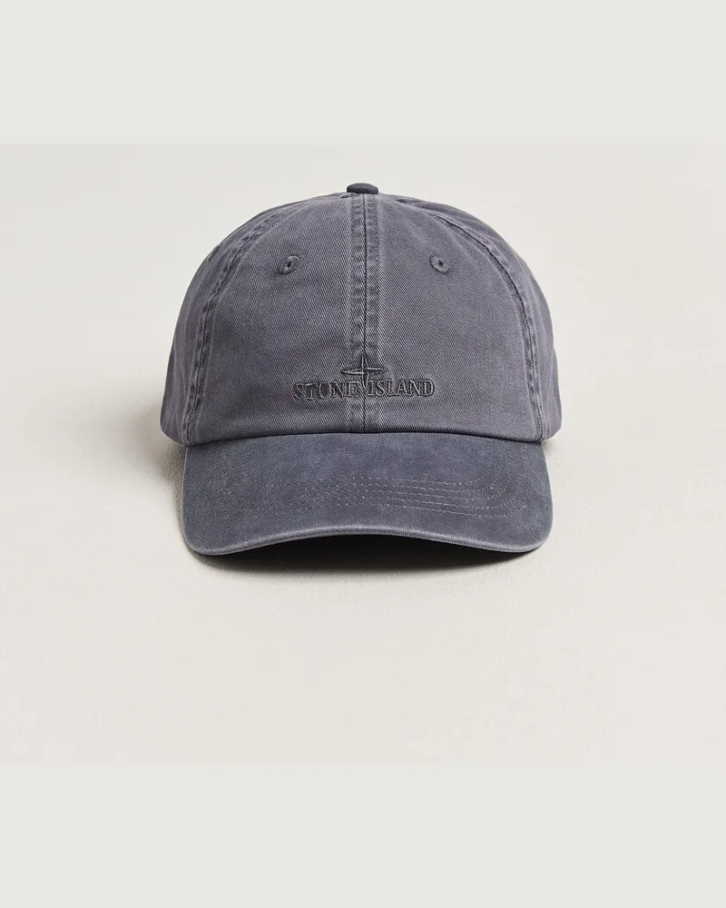 Stone Island Cotton Gabardine Cap Blue/Grey Blau