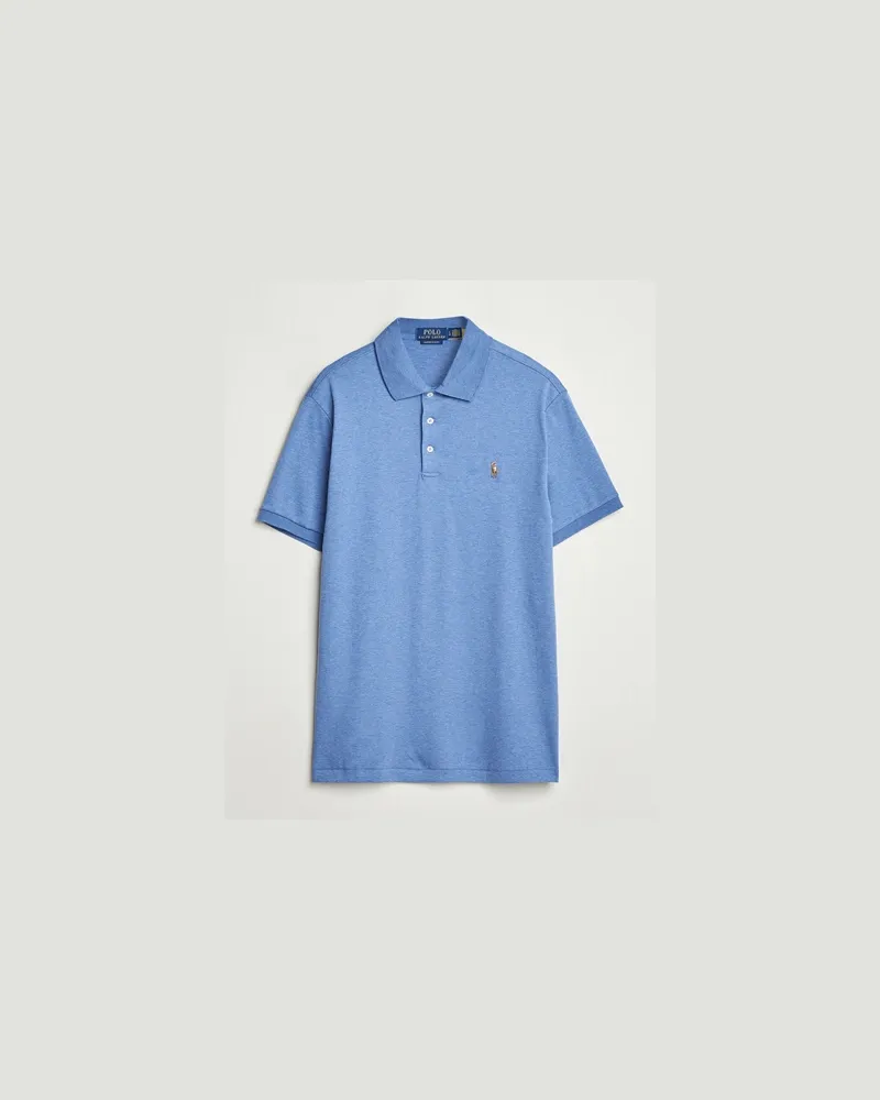 Ralph Lauren Custom Slim Fit Cotton Polo Faded Royal Blau