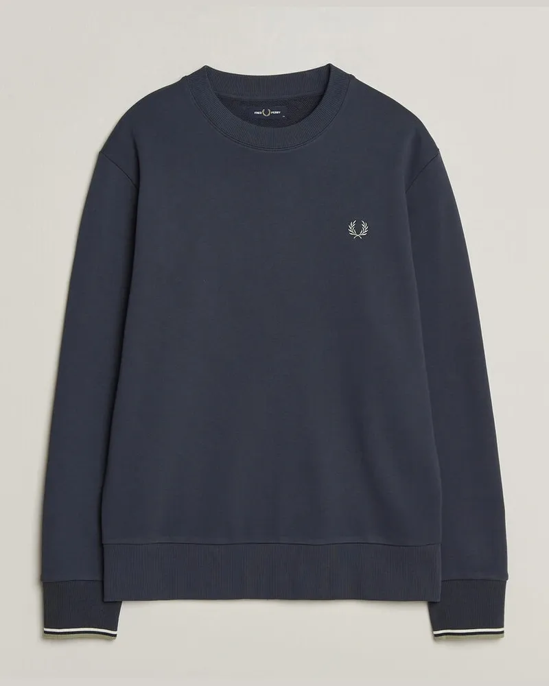 Fred Perry Crew Neck Sweatshirt Dark Airforce Blau