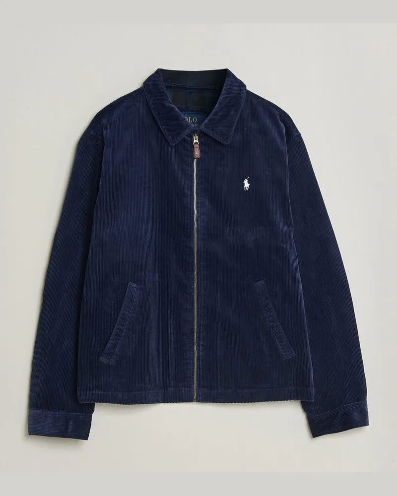 Ralph Lauren Lined Corduroy Windbreaker Newport Navy Blau