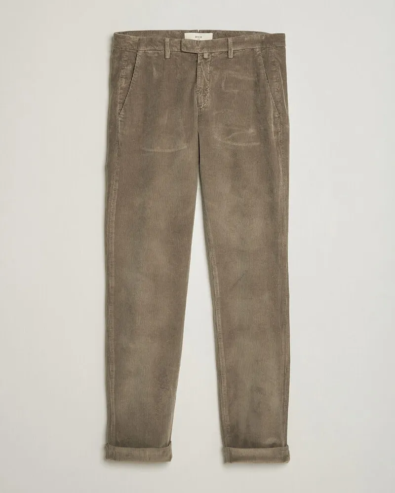 Briglia 1949 Slim Fit Corduroy Trousers Taupe Braun