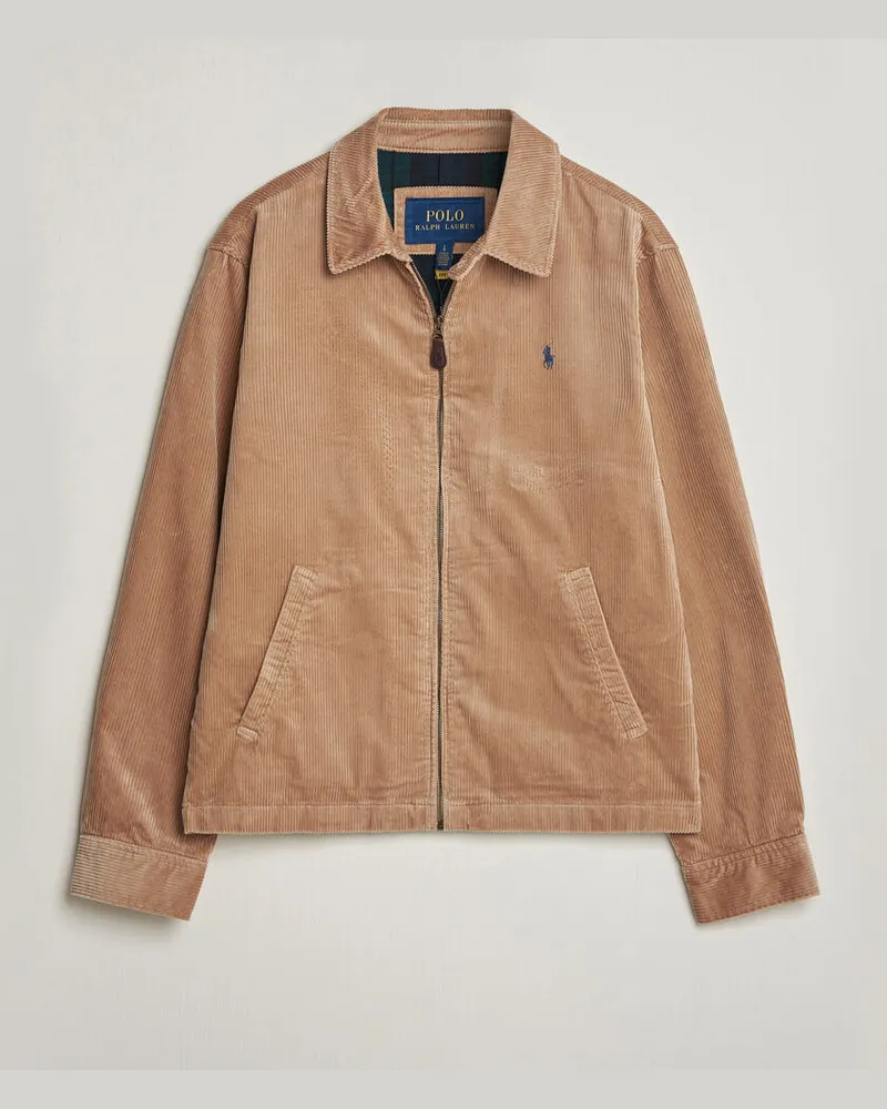 Ralph Lauren Wale Corduroy Windbreaker Vintage Khaki Braun