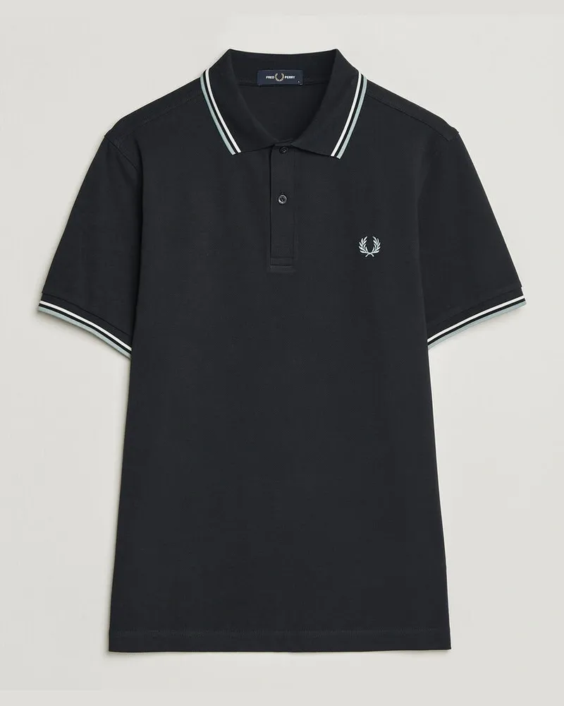 Fred Perry Twin Tipped Polo Shirt Navy Blau