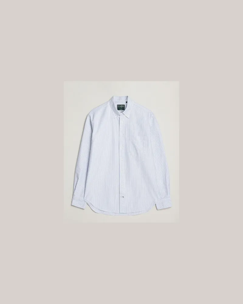 Gitman Vintage Oxford Button Down Shirt Light Blue Stripe Blau