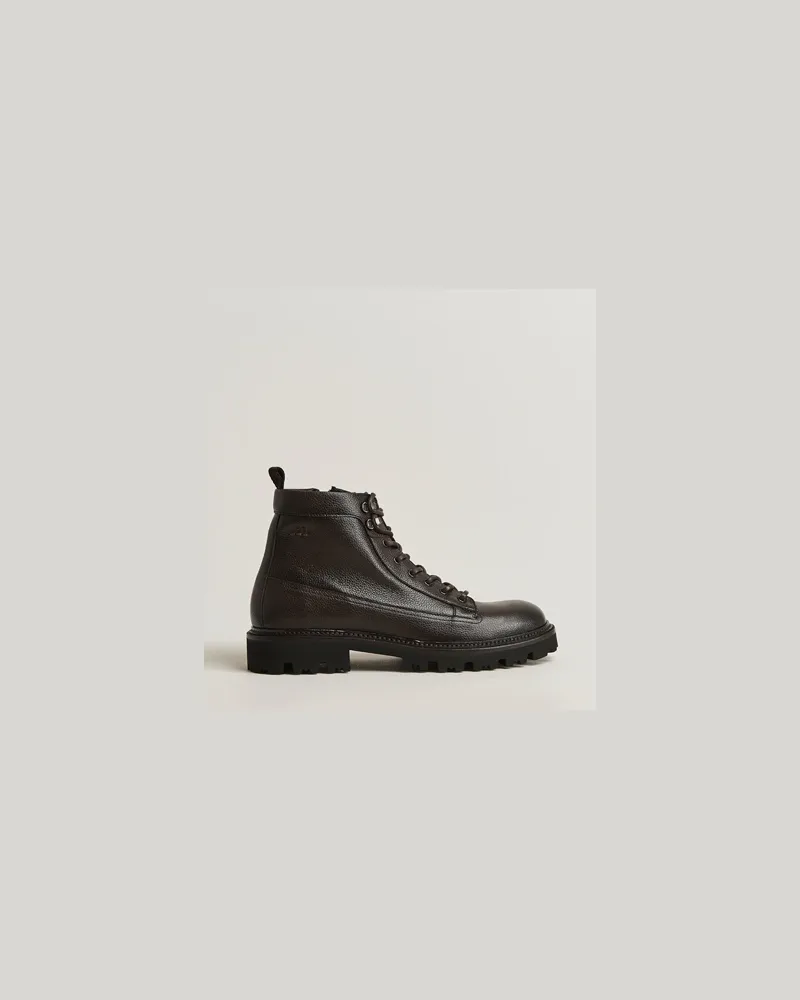 HUGO BOSS Julyo Leather Boot Dark Brown Braun