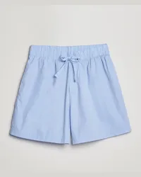 TEKLA Poplin Pyjama Shorts Light Blue Blau