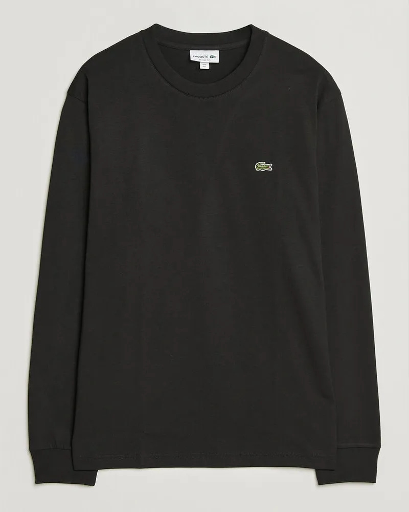 Lacoste Crew Neck Long Sleeve T-Shirt Black Schwarz