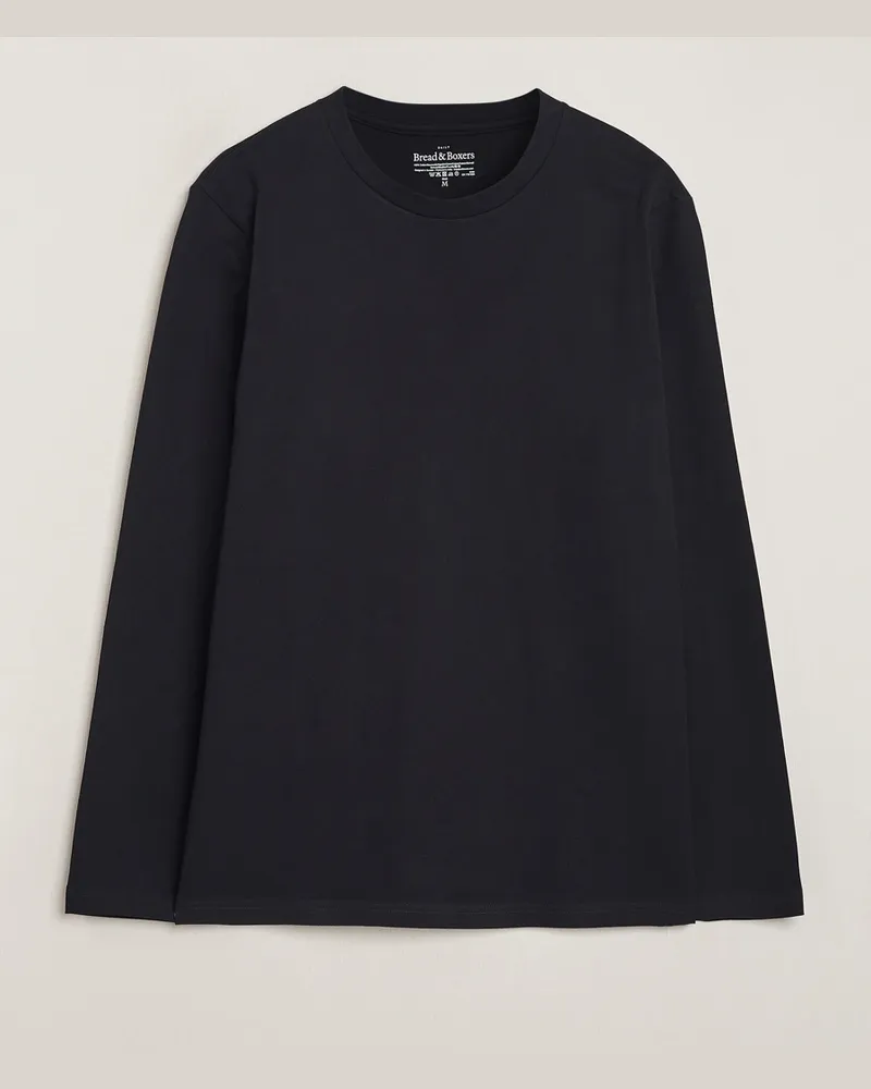 Bread & Boxers Long Sleeve T-Shirt Black Schwarz