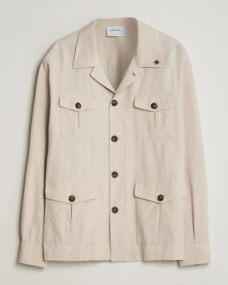 Gran Sasso Cotton Safari Jacket Beige Beige
