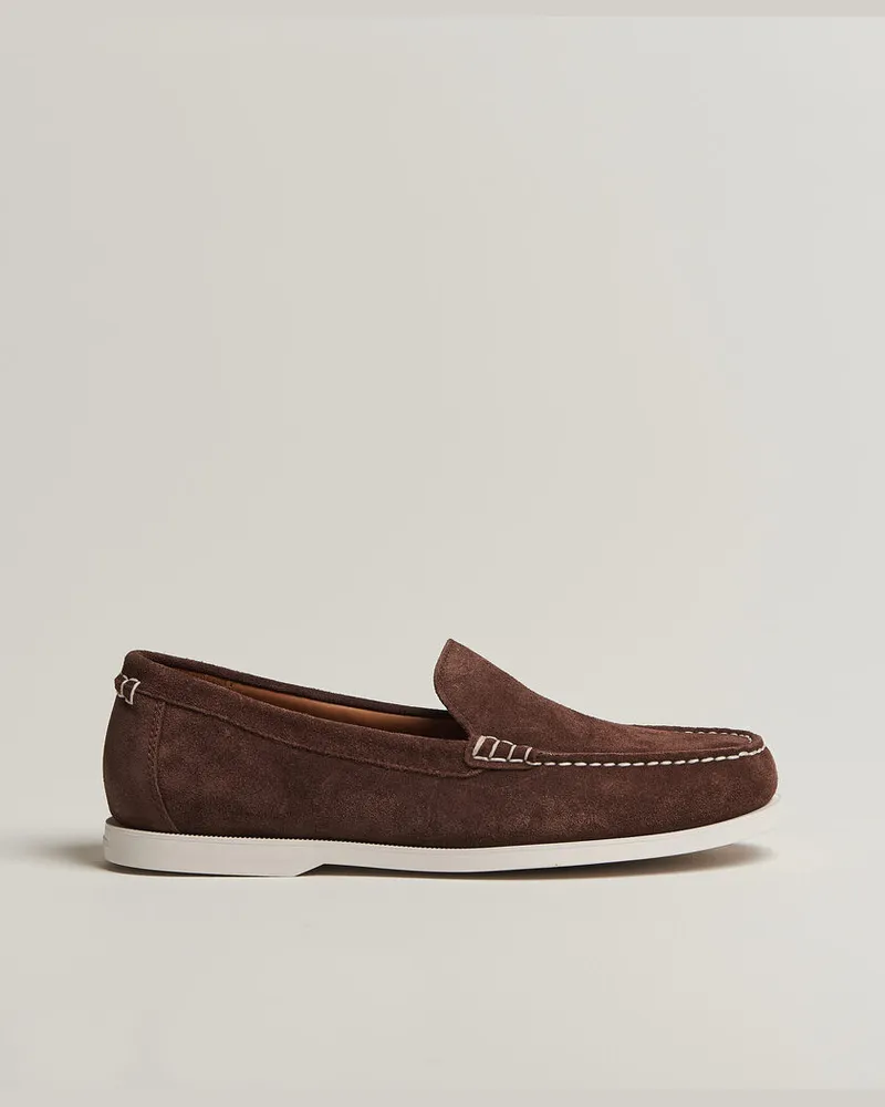 Ralph Lauren Merton Casual Suede Loafers Dark Brown Braun