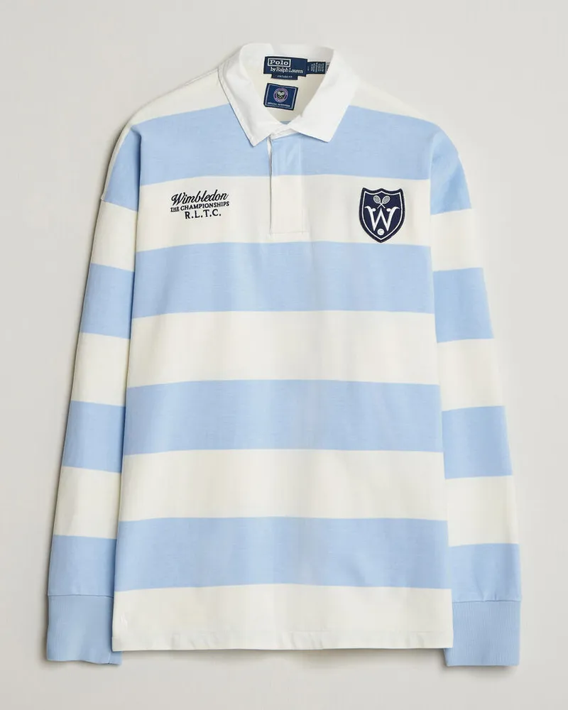 Ralph Lauren Striped Rugby Pullover Office Blue/Deckwash White Blau
