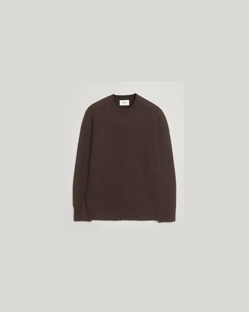 NN 07 Lee Wool Knitted Sweater Demitasse Brown Braun