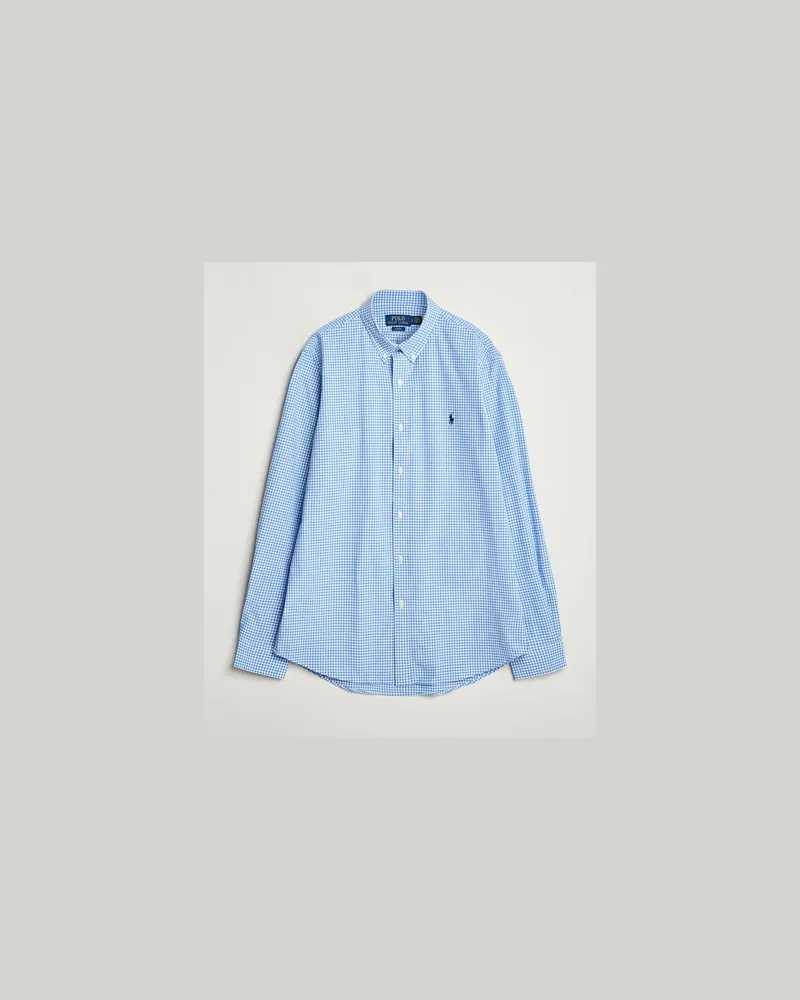 Ralph Lauren Slim Fit Poplin Shirt Blue/Check Blau