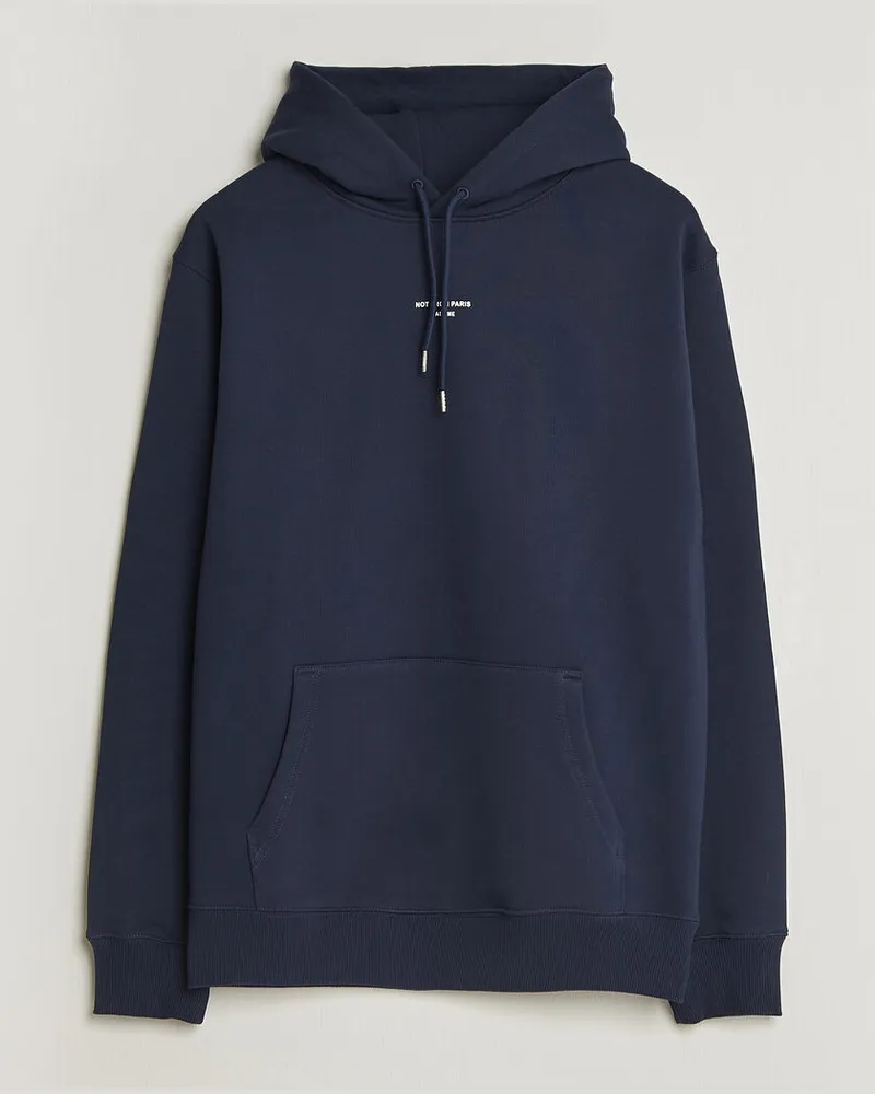 Drôle de Monsieur Classic Slogan Hoodie Navy Blau