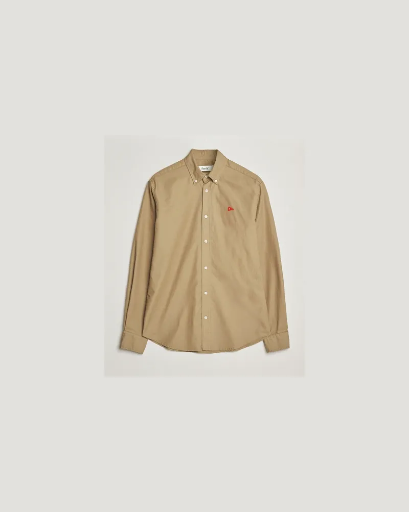 forét Flag Regular Fit Oxford Shirt Khaki Grün