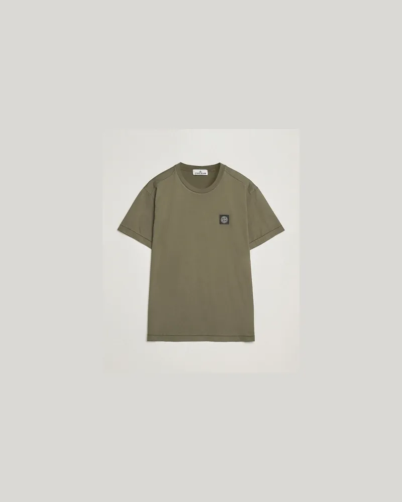 Stone Island Garment Dyed Cotton Jersey T-Shirt Military Green Grün