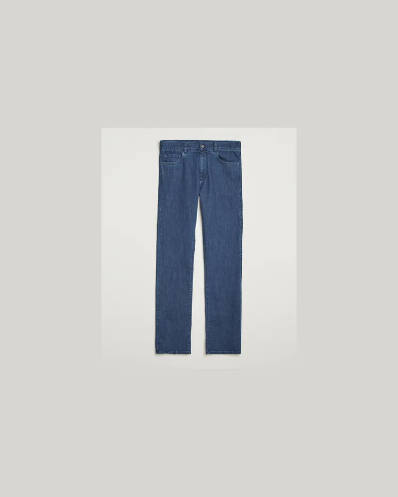 Canali Slim Fit Jeans Mid Blue Wash Blau