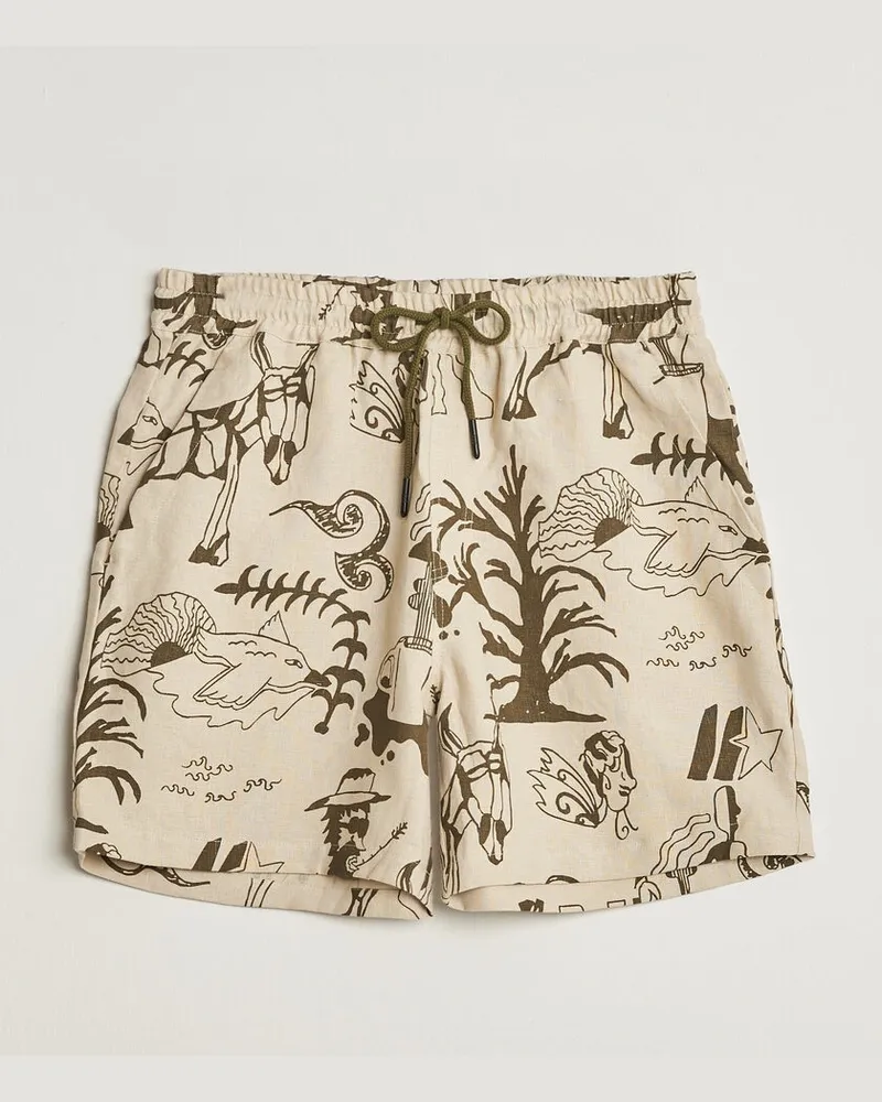 OAS Porto Linen Shorts Poplan Beige