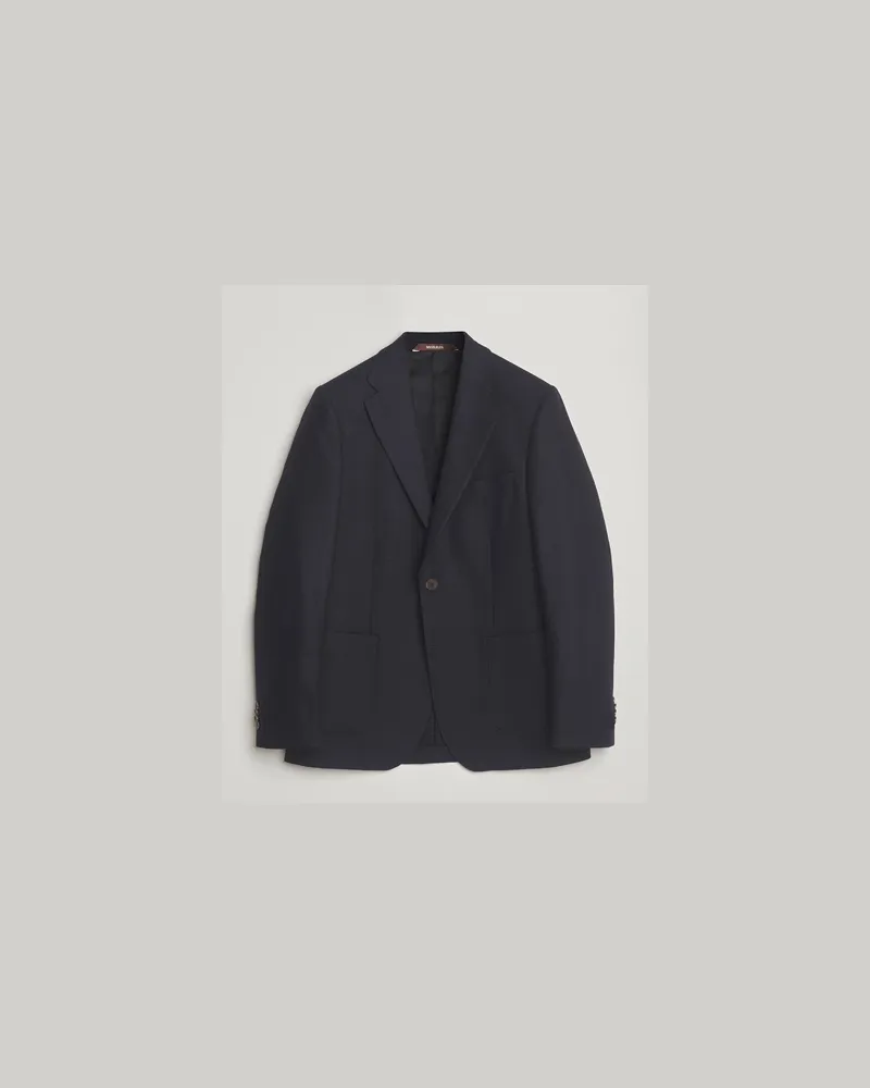 Morris Flannel Wool Blazer Navy Blau