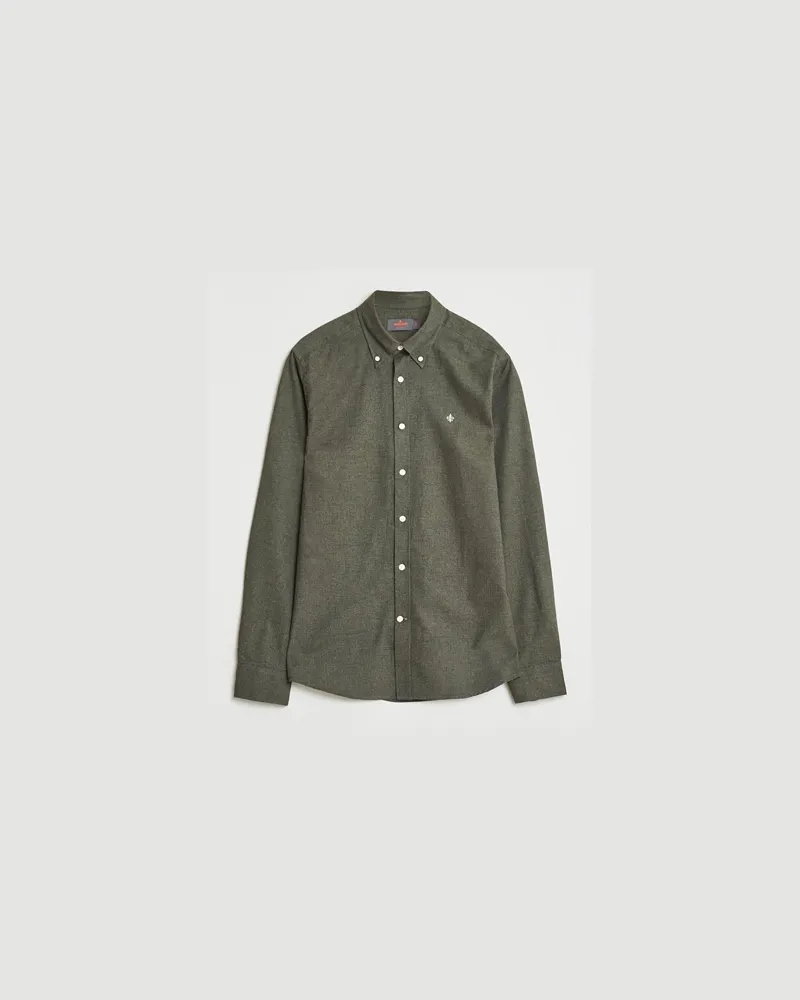 Morris Watts Flannel Shirt Olive Grün