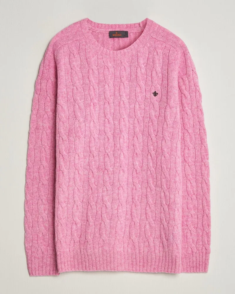 Morris Archard Cable Sweater Pink Rosa