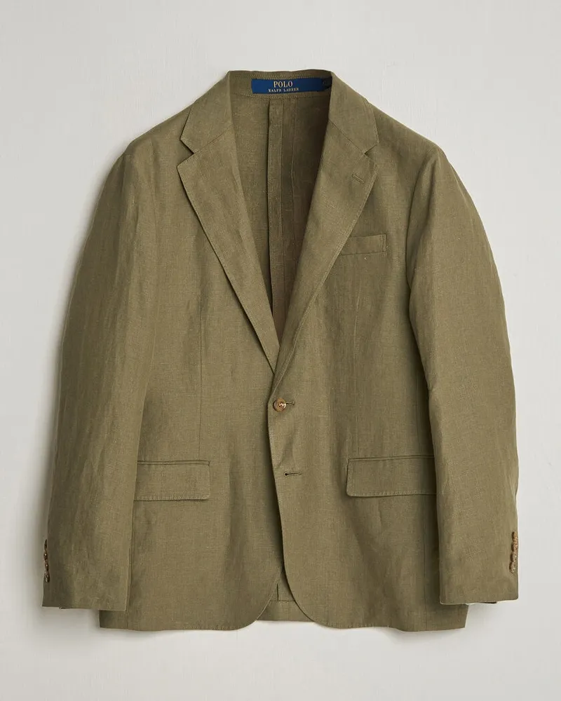 Ralph Lauren Linen Sportcoat Basic Olive Grün