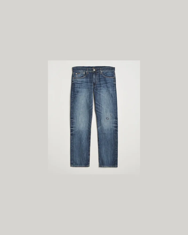 Ralph Lauren Hampton Ridig Denim Straight Jeans Mid Blue Blau