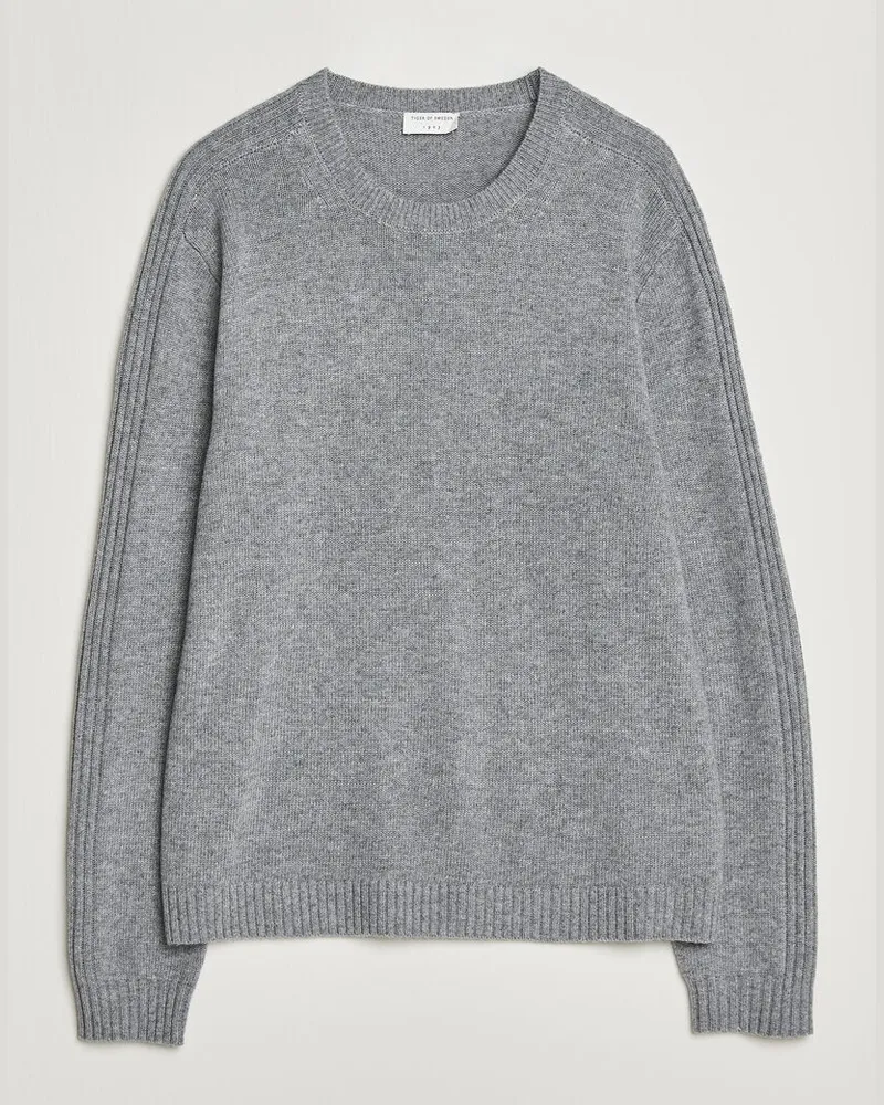 Tiger of Sweden Wilfred Wool/Cashmere Sweater Light Grey Melange Grau