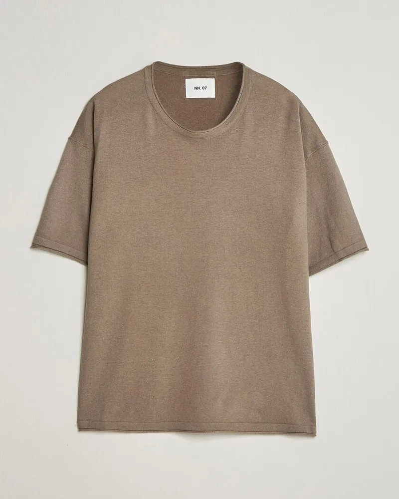 NN 07 Ryan Cotton/Linen T-Shirt Clay Mirage Braun