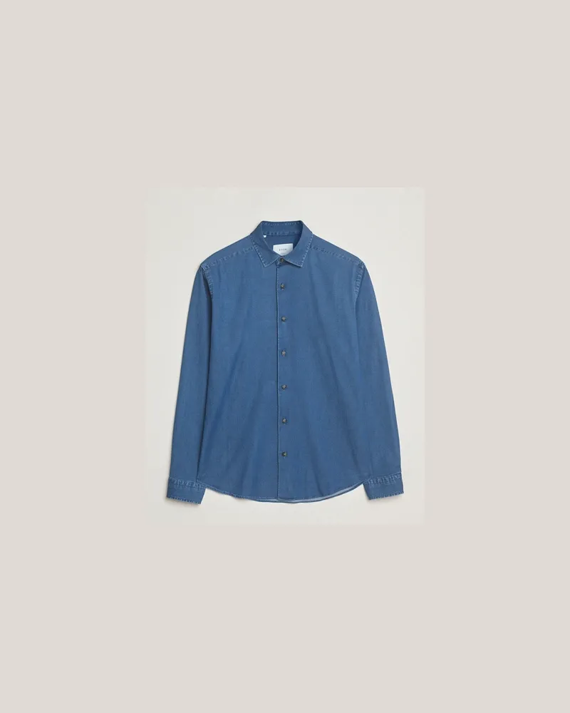Eton Casual Fit Denim Shirt Dark Wash Blau