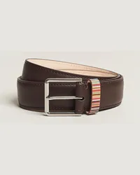 Paul Smith Leder Stripe Belt Brown Braun