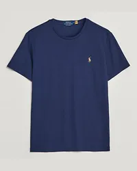 Ralph Lauren Luxury Pima Baumwoll Rundhals Tshirt Refined Navy Blau