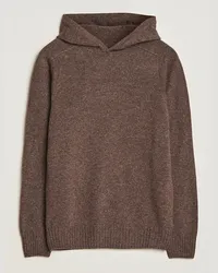 Gran Sasso Woll Hoodie Brown Melange Braun