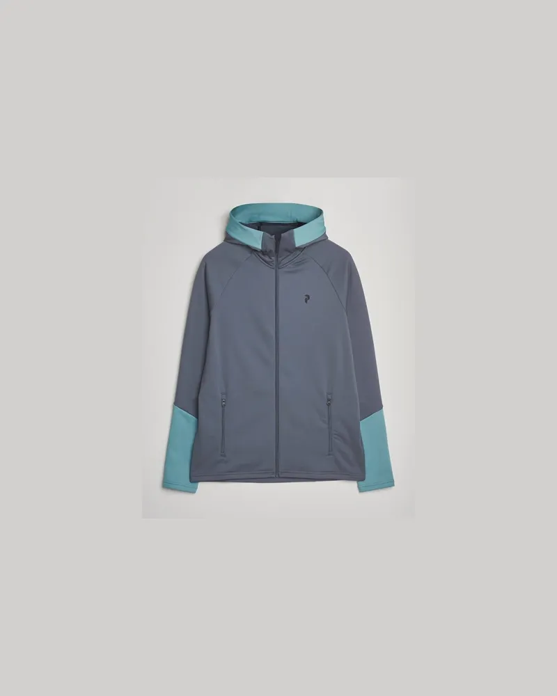 Peak Performance Rider Full Zip Hoodie Mountain Mist/Deluded Vision Grau