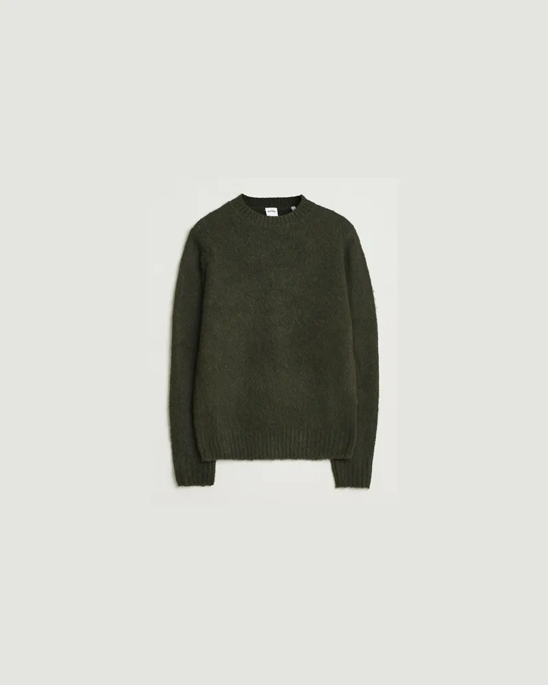 ASPESI Brushed Shetland Sweater Hunting Green Grün
