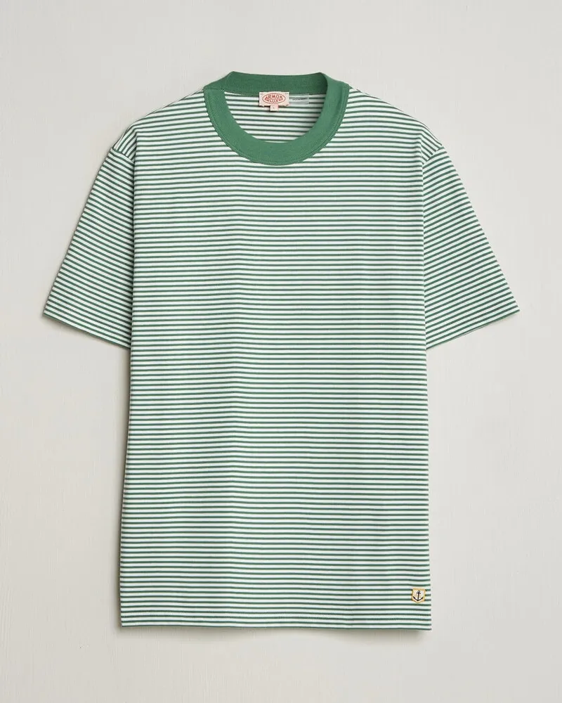 Armor-Lux Callac Héritage Stripe T-Shirt Ivy/Blanc Mehrfarbig