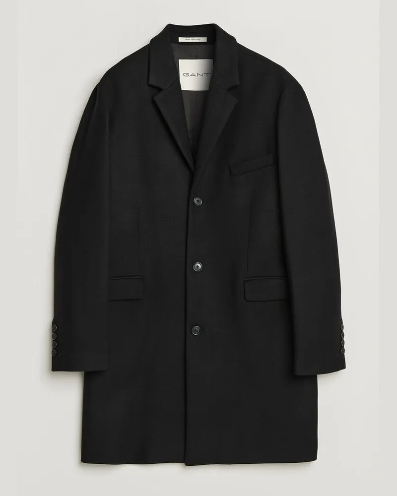 Gant Classic Wool/Cashmere Coat Black Schwarz