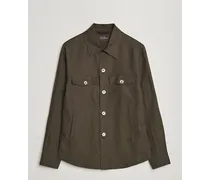 Maverick Leinen Shirt Jacket Olive