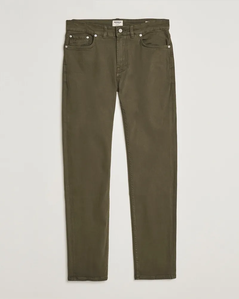 Morris James Brushed 5-Pocket Pant Olive Grün