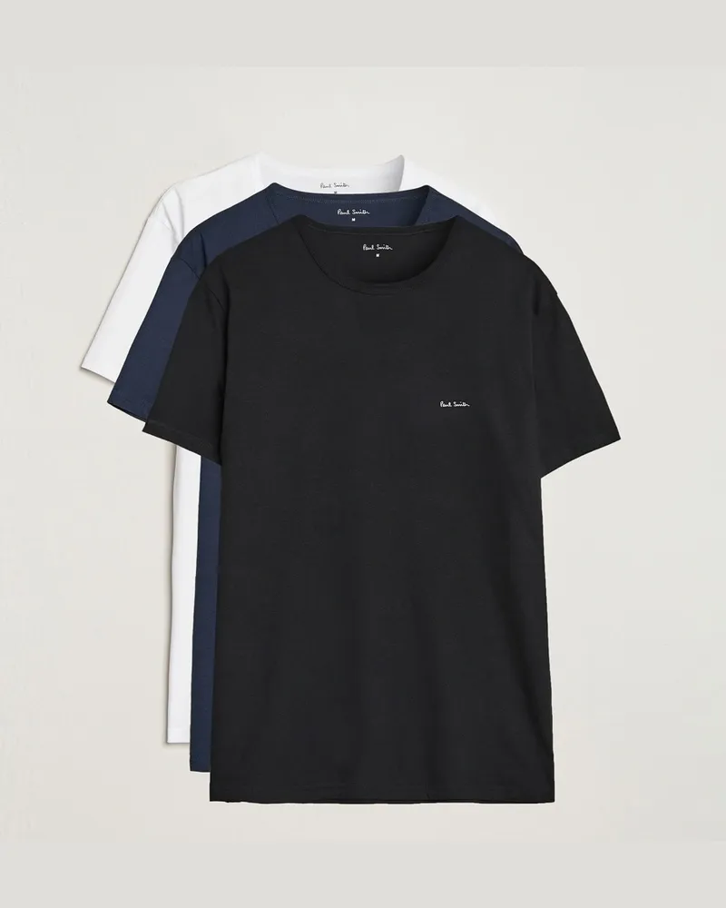 Paul Smith 3-Pack Crew Neck T-Shirt Black/Navy/White Weiß