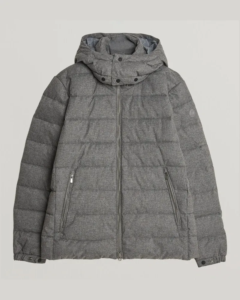Save The Duck Constantin Padded Flannel Jacket Mid Grey Melange Grau