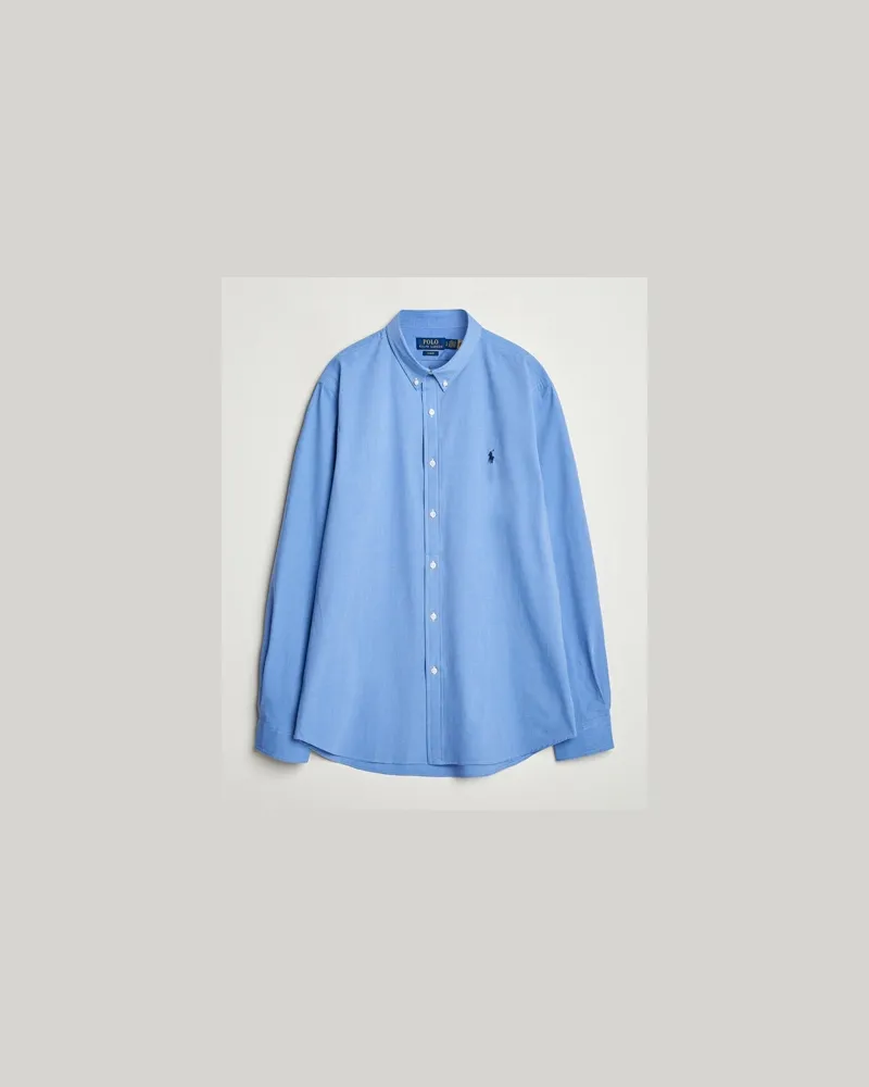 Ralph Lauren Slim Fit Poplin Shirt Blue End on End Blau