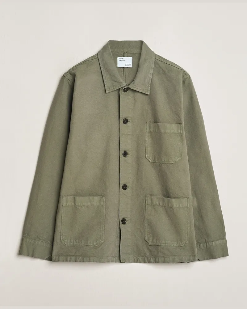 COLORFUL STANDARD Organic Workwear Jacket Dusty Olive Grün