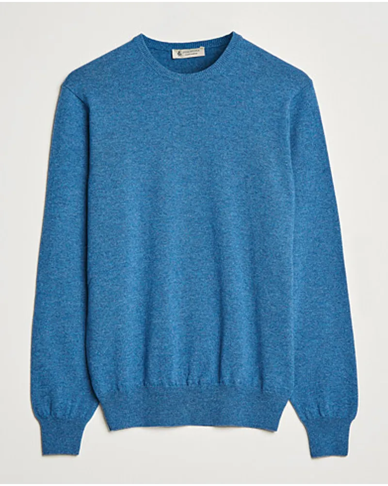 Piacenza Cashmere Cashmere Rundhals Sweater Light Blue Blau