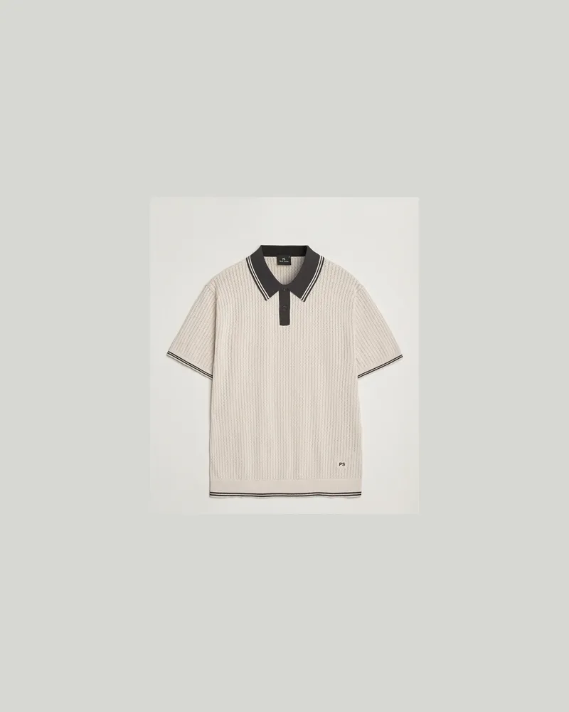 Paul Smith Knitted Polo Off White Beige