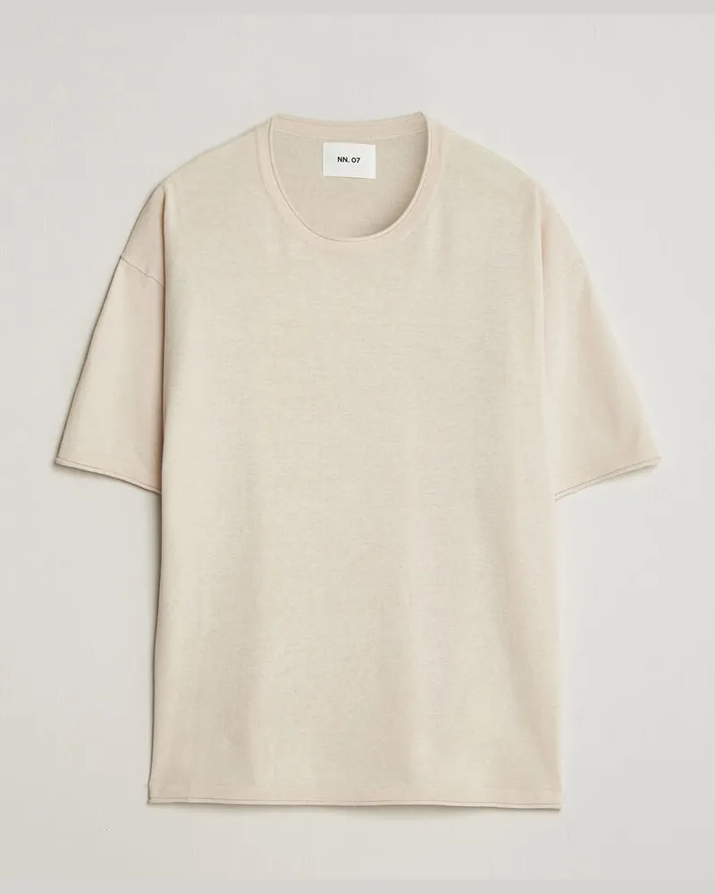NN 07 Ryan Cotton/Linen T-Shirt Oat Beige
